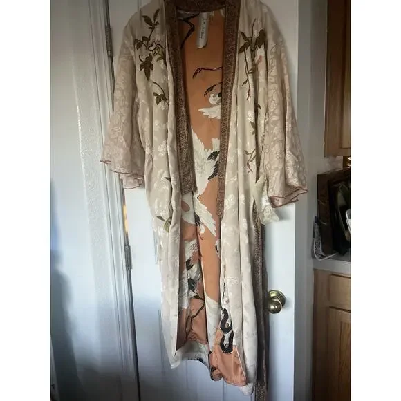 NWT Aratta My Beauty Topper Reversible Kimono In Vintage Pearl Small - Picture 8 of 16